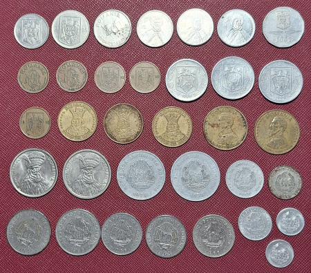 Monede - Monede Romania perioada 1963-2002, lot 34 bucati