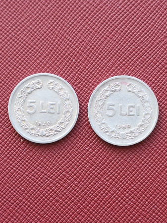Monede Romania - RPR - 5 LEI 1949 + 5 LEI 1950 [1]