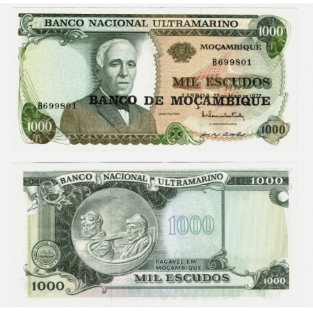 Mozambic - Mozambic 1000 Meticais 1976, necirculata