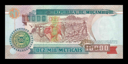 Mozambic - Mozambic 10000 Meticais 1991, necirculata