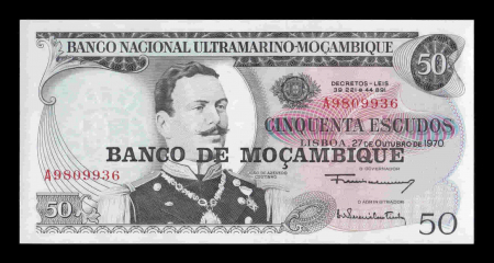 Mozambic - Mozambic 50 Escudos 1976, necirculata