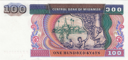 Myanmar - Myanmar 100 Kyats 1994, necirculata