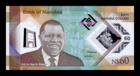 Namibia - Namibia 60 Dolari 2025, Hage Geingob, Polimer, necirculata