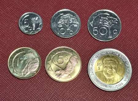 Monede Africa - Namibia set 6 monede 2010-2024: 5,10,50 centi, 1,5,10 Dolari, UNC