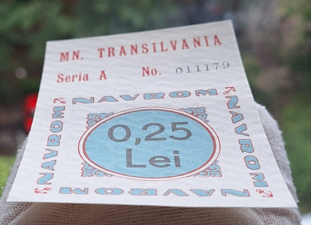 Navrom Transilvania tichet 0,25 Lei, Seria A 011179, rar [3]