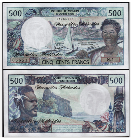 Noile Hebride - Noile Hebride (Vanuatu) 500 Franci 1979, necirculata