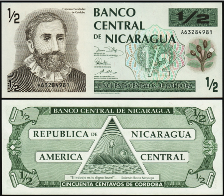 Nicaragua - Nicaragua 1/2 (0,50) Cordoba 1991, UNC