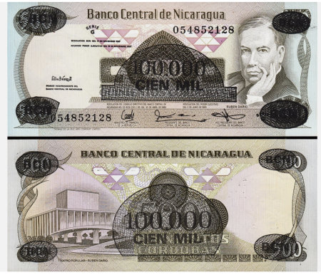 Bancnote - Nicaragua 100000 Cordobas pe 50 cordobas 1987, UNC