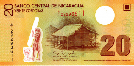 Nicaragua 20 Cordobas 2007(2012) polimer, necirculata [0]