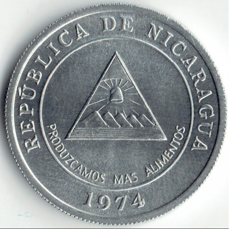Monede America - Nicaragua, 5 centavos 1974, necirculata