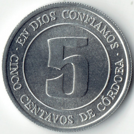 Nicaragua, 5 centavos 1974, necirculata [1]