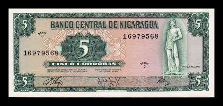 Nicaragua 5 Cordobas 1972, necirculata [1]