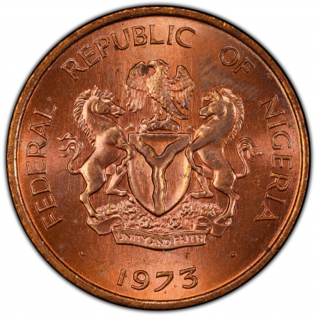 Monede Africa - Nigeria 1/2 Kobo 1973, necirculata
