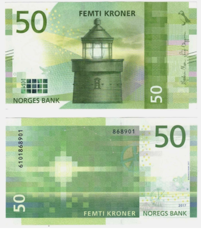 Bancnote - Norvegia 50 Kroner 2017, UNC