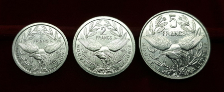 Monede Australia si Oceania - Noua Caledonie Set 3 Monede: 1,2,5 Franci 2002-2003, necirculate