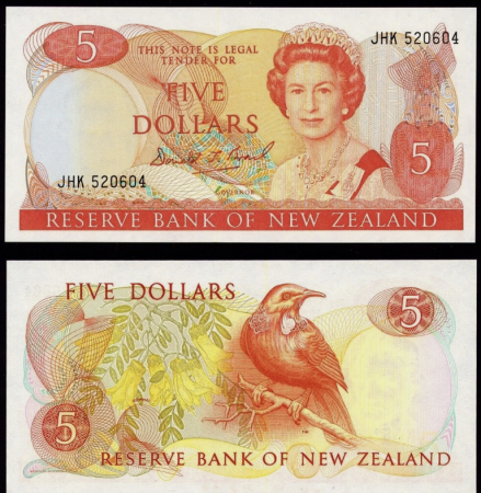 Noua Zeelanda - Noua Zeelanda 5 Dolari 1981, necirculata, Regina Elisabeta II