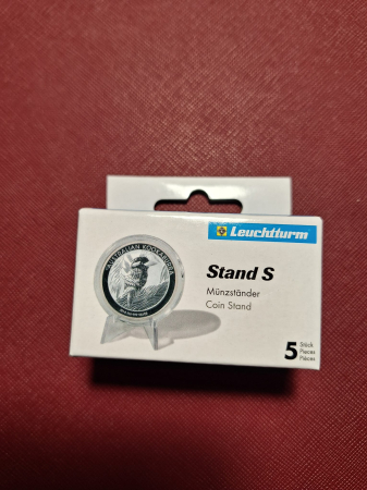 Pachet 5 suporti prezentare monede colectie, plastic transparent [3]