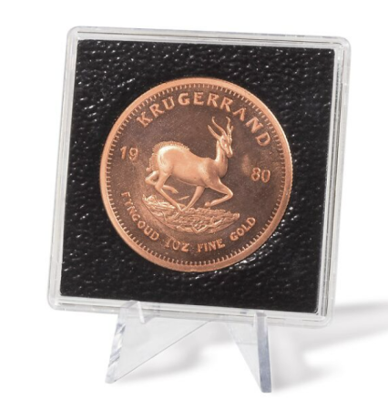 Pachet 5 suporti prezentare monede colectie, plastic transparent [1]