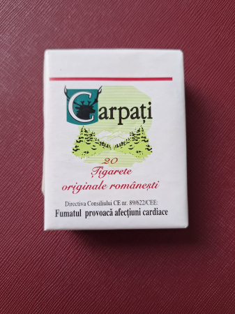 Alte colectibile - Pachet Carpati, eticheta originala, polistiren in interior, destinat expunerii / cadou