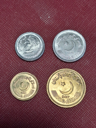 Pakistan set 4 monede 2016-2021: 1,2,5,10 Rupii, UNC [1]