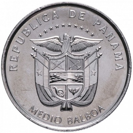 Monede America - Panama 1/2 Balboa 2017 Royal Bridge Panama Viejo