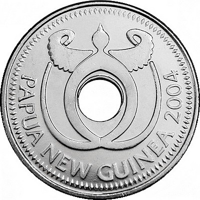 Papua Noua Guinee 1 kina 2004, crocodili, necirculata [1]