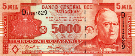 Paraguay - Paraguay 5000 Guaranies 2005, necirculata