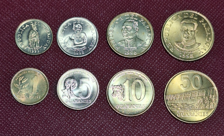 Monede America - Paraguay set 4 monede 1992-1998: 1,5,10,50 Guaranies, UNC