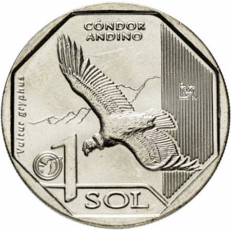 Monede - Peru 1 sol 2017, Condorul Andin, UNC
