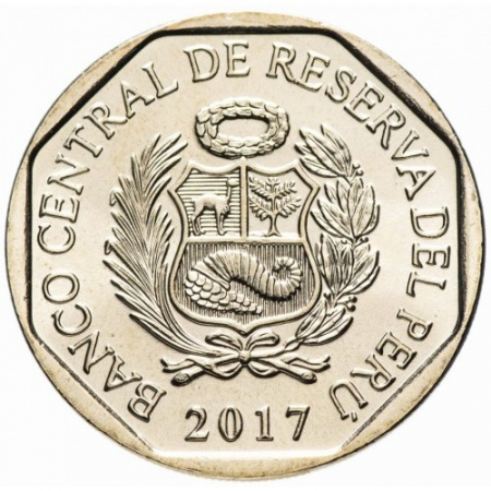 Peru 1 sol, 2017  Crocodilul American, UNC [1]