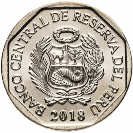 Peru 1 sol 2018, Guanul cu aripi albe, UNC [1]