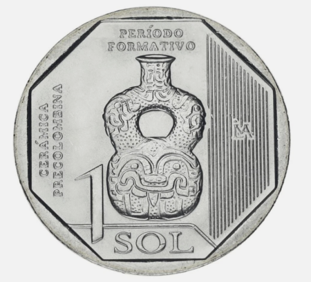 Monede America - Peru 1 sol 2024 Ceramica precolumbiană peruviană, UNC
