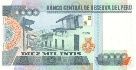 Peru 10000 intis 1988, aproape necirculata [1]