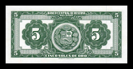 Peru 5 Soles de Oro 1966, necirculata [1]