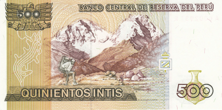 Peru 500 Intis 1987, Tupac Amaru II, necirculata [1]
