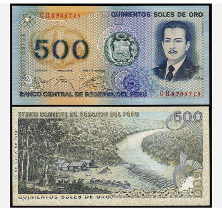 Bancnote America - Peru 500 Soles de Oro 1976, necirculata
