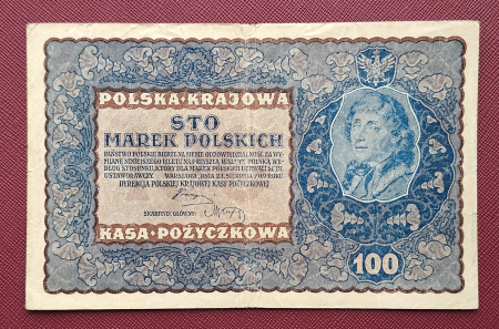 Bancnote - Polonia 100 marek 1919, circulata