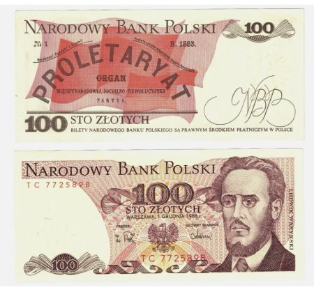 Bancnote Europa - Polonia 100 zloti 1986, Ludwik Warynski, necirculata