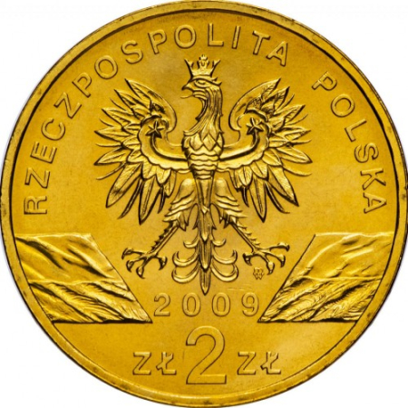 Polonia 2 zloti 2008, Șopârla verde europeană, UNC [1]