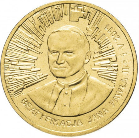 Monede - Polonia 2 zloti 2011, Beatificarea Papei Ioan Paul II, UNC