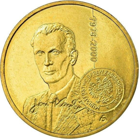 Monede straine - Polonia 2 zloti 2014, 100 de ani - Nașterea lui Jan Karski, luptator in Miscarea de Rezistenta, UNC