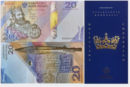Polonia - Polonia 20 Zloti 2025 - Aniversara: 1000 ani de la Incoronarea lui Boleslaw Chrobry, - In folder - UNC