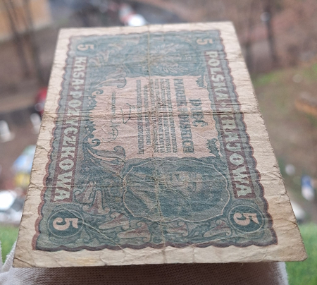 Polonia 5 marek 1919, circulata [3]