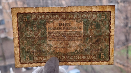 Polonia 5 marek 1919, circulata [2]