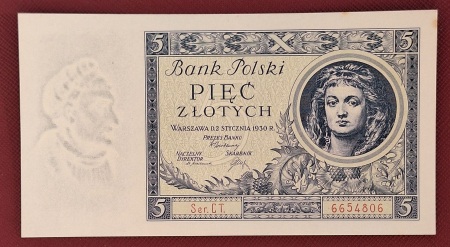 Polonia - Polonia 5 zloti 1930, necirculata, mai rara