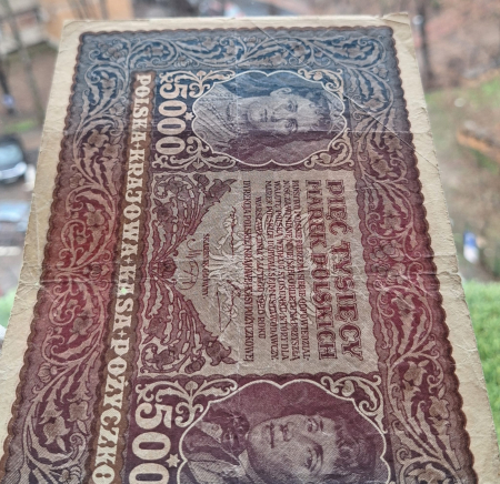 Polonia 5000 marek 1919, circulata [6]