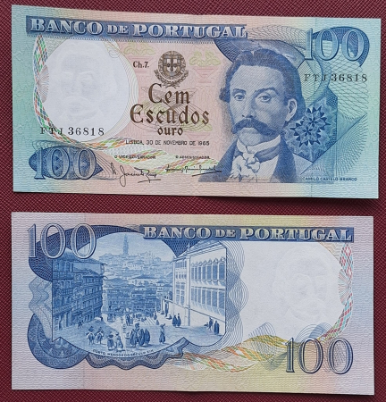 Monede Euro, Eurocenti - Portugalia 100 Escudos 1968, aproape necirculata