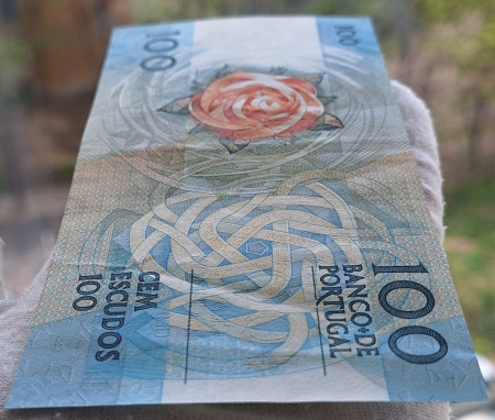 Portugalia 100 Escudos 1986-1988, aproape necirculata [1]