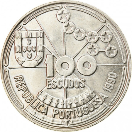 Portugalia 100 escudos 1990 Navigatia cereasca, necirculata [1]