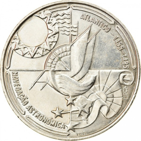 Monede Europa - Portugalia 100 escudos 1990 Navigatia cereasca, necirculata